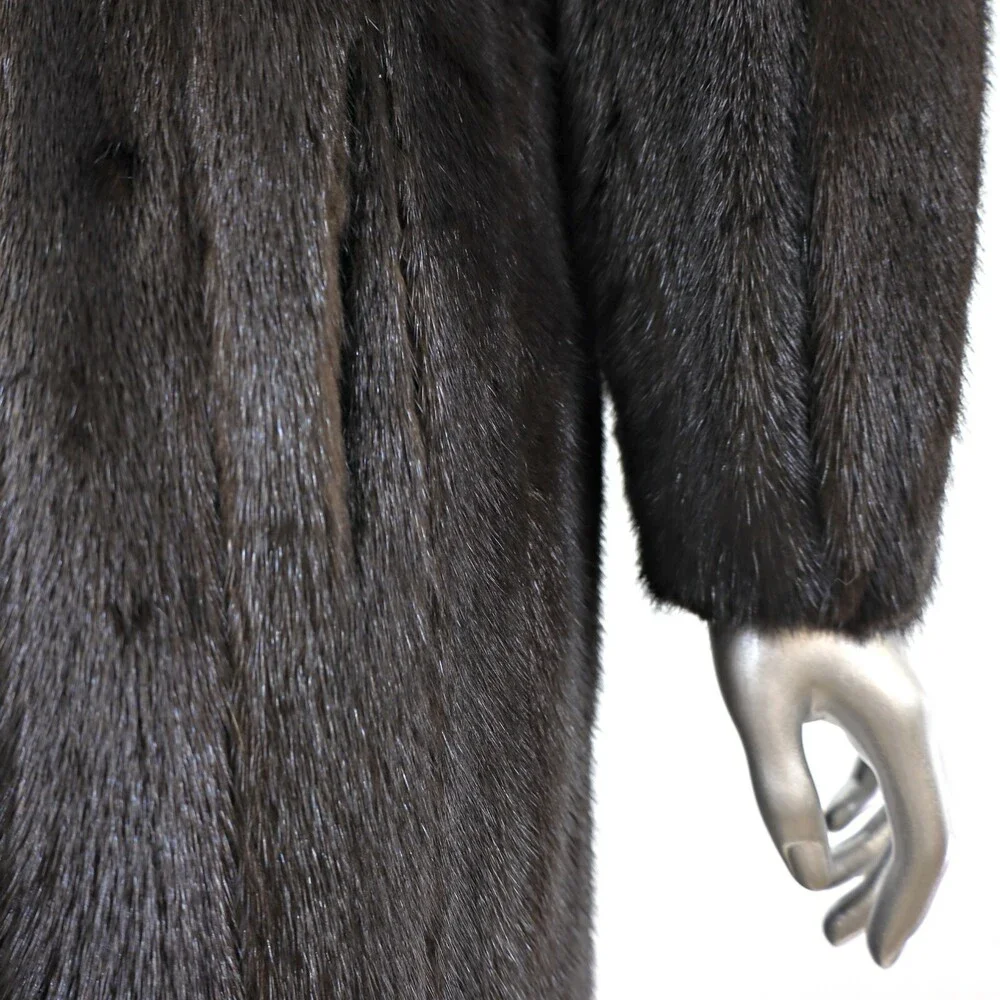 Mahogany Mink Coat- Size M - Picture 7 of 8